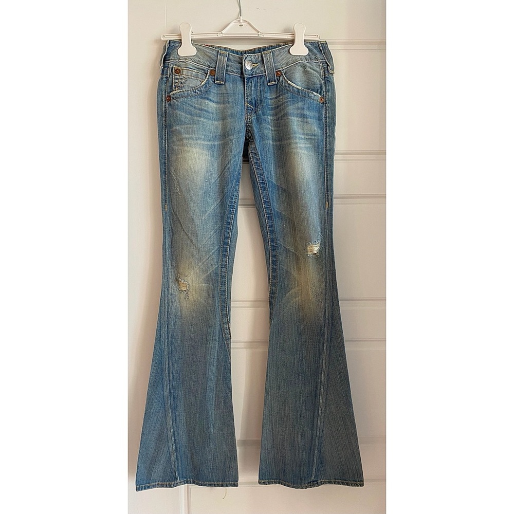 True Religion Light Wash Flare Jeans